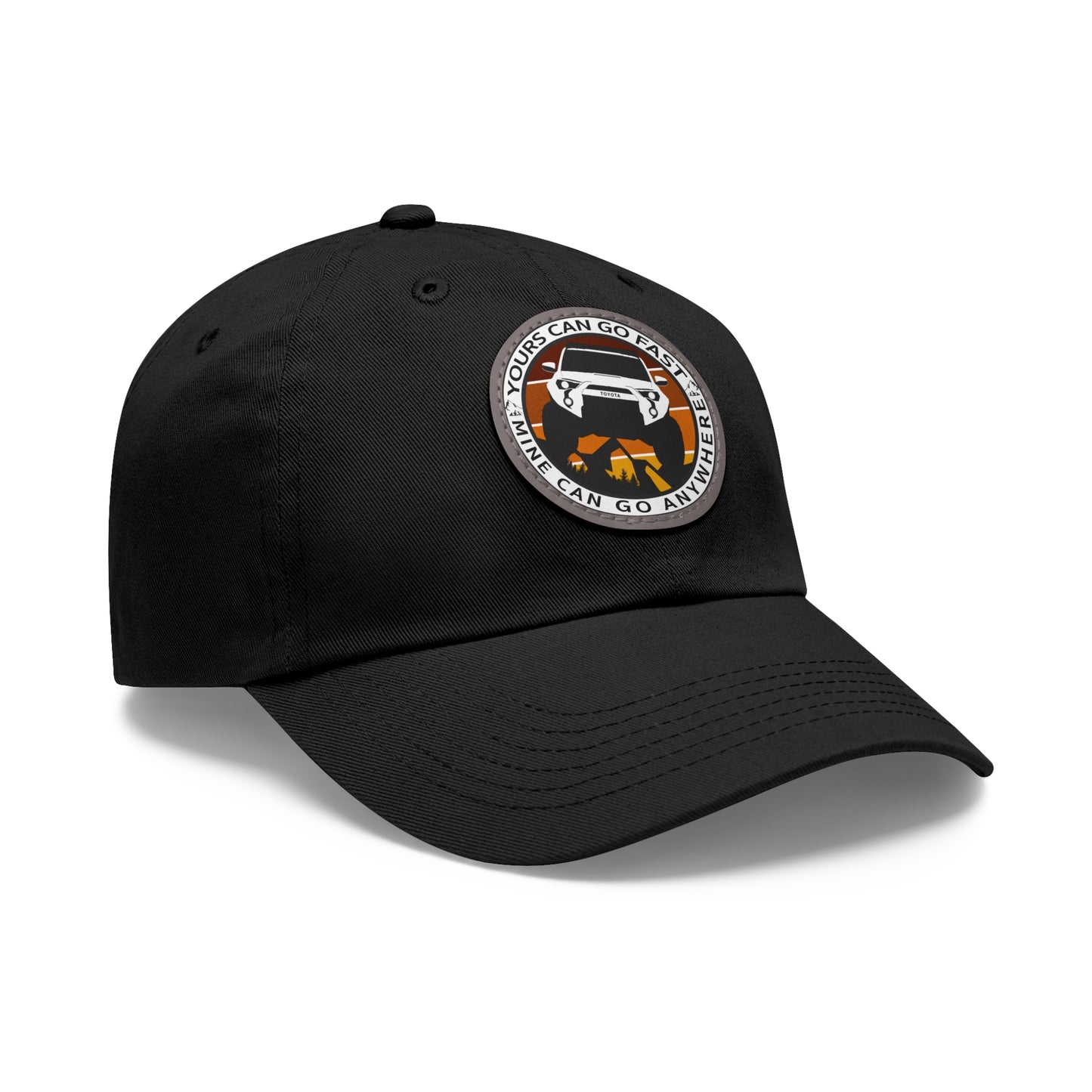 Dad Hat with Leather Patch - Yours can go fast, mine can go anywhere