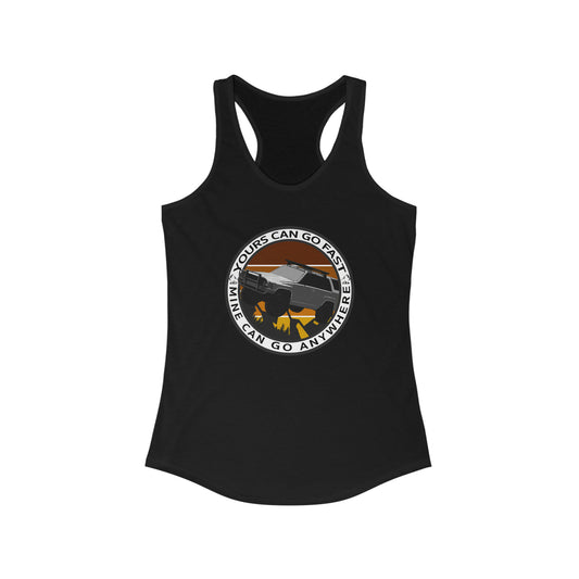 yours can go fast but mine can go anywhere 1st gen womens ideal racerback tank, 4Runner Gear
