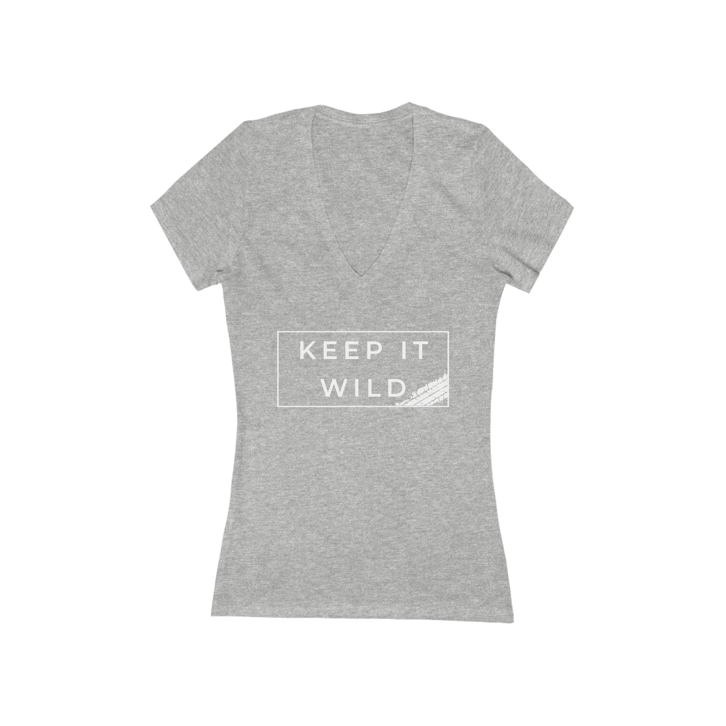 keep it wild womens jersey short sleeve deep v neck tee, 4Runner Gear