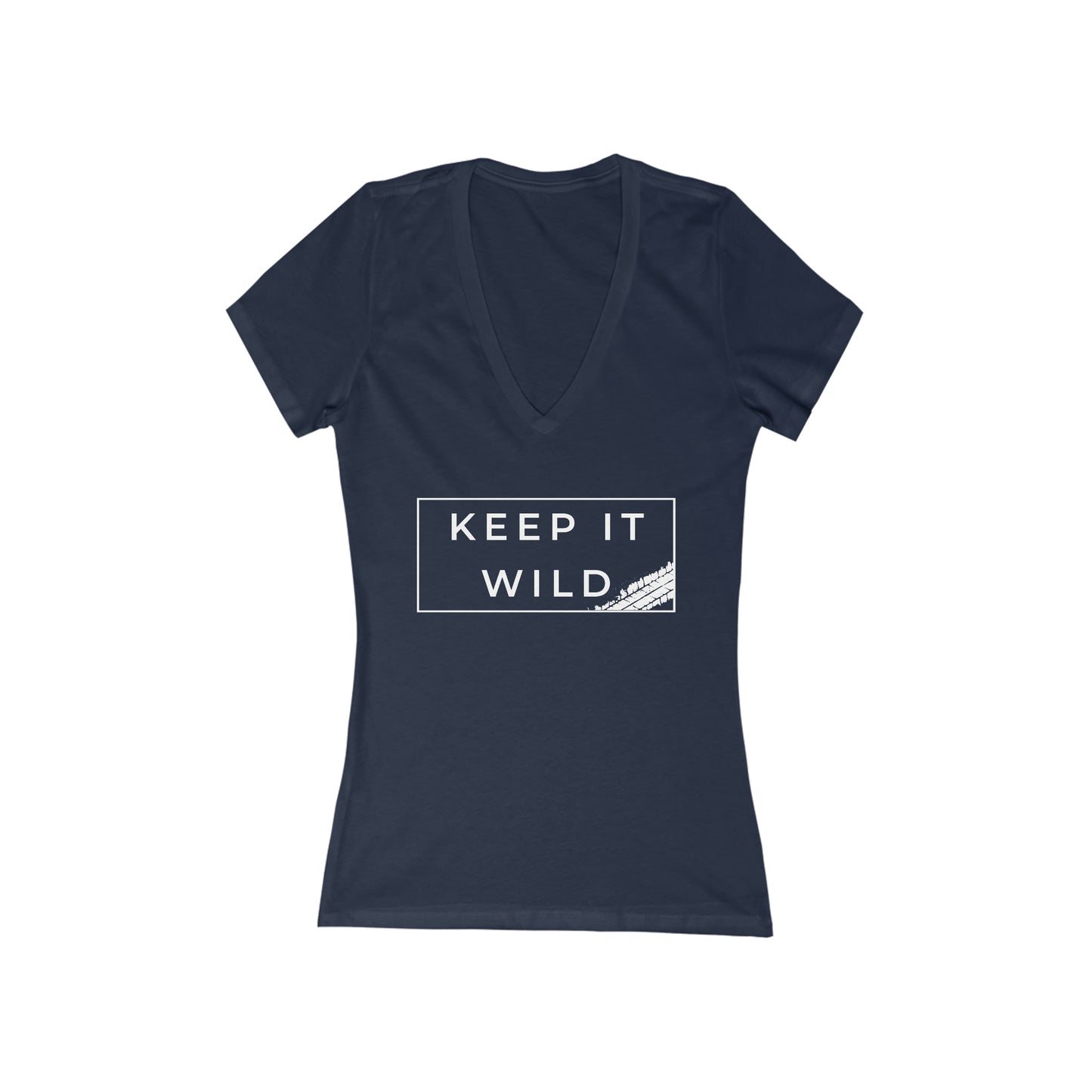 keep it wild womens jersey short sleeve deep v neck tee, 4Runner Gear