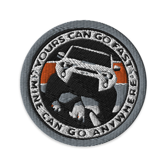 yours can go fast mine can go anywhere embroidered patch, 4Runner Gear